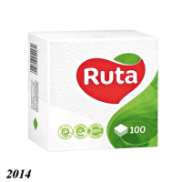 Серветка Рута 100 шт одношарова Біла (2014)