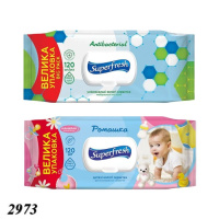 Вологі серветки Super Fresh 120 шт з клапаном (2973)