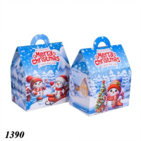 Новорічна коробка Будинок великий Блакитний  1300 гр (1390) Новорічна коробка Будинок великий Блакитний  1300 гр (1390)