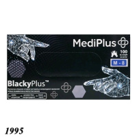 Рукавички нітрилові чорні MediPlus 100 шт  M (1995)