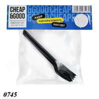 Набір одноразового посуду виделки 10 шт (0745) Набір одноразового посуду виделки 10 шт (0745)