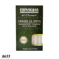 Свічка побутова Болгарія 18 см (8655) Свічка побутова Болгарія 18 см (8655)