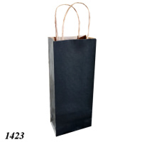 Пакет паперовий чорний з ручками 15х36х9 см (1423) Пакет паперовий чорний з ручками 15х36х9 см (1423)