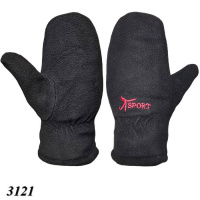 Рукавиці з одним пальцем теплі флісові Чорні (3121) Рукавиці з одним пальцем теплі флісові Чорні (3121)