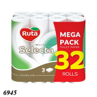 Папір туалетний тришаровий Ruta Selecta 32 рулони (6945)