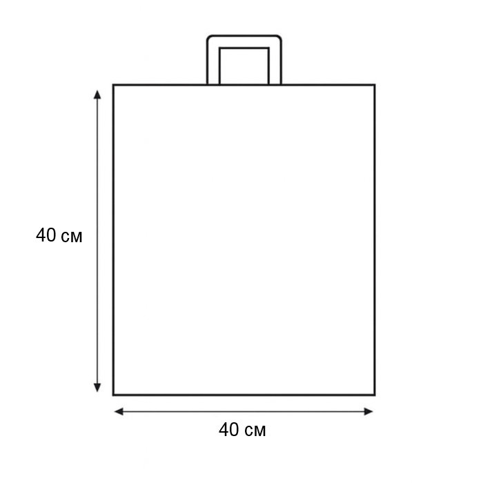 Пакет з пластиковою ручкою в асортименті 40х40 см Пакет з пластиковою ручкою в асортименті 40х40 см