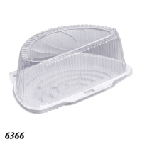 Контейнер прозорий пів торта 0.5 кг  (6366)