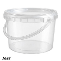 Відро харчове з кришкою 3 л Прозоре (1688)
