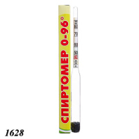 Спиртомір скляний побутовий 0-96° (1628) Спиртомір скляний побутовий 0-96° (1628)