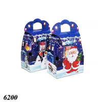 Новорічна коробка Сумка синя 800 гр (6200)