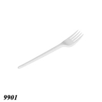 Виделка одноразова біла 160 мм  (9901) Виделка одноразова біла 160 мм  (9901)