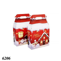 Новорічна коробка Будиночок Санти 700 гр (6206)