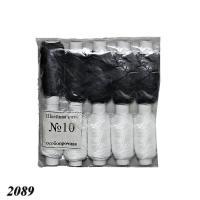 Нитки № 10 чорно/білі (2089)