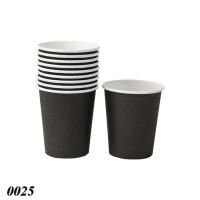 Паперовий стакан 250 мл двошаровий чорний (0025)