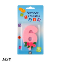 Свічка тортова цифра 6 Троянда (1838)