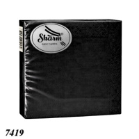 Серветка Sharm 20 шт двошарова Чорна (7419)