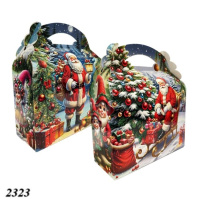 Новорічна коробка Санта з подарунками 800 гр (2323)