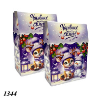 Новорічна коробка Сумка  Фіолетова 800 гр (1344)