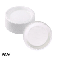 Тарілка одноразова біла 210 мм (9856)