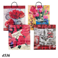 Пакет з пластиковою ручкою в асортименті 40х45 см (4536)