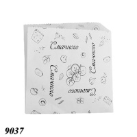 Пакет кутик паперовий білий 14х14 см 100 шт (9037)