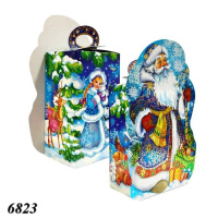 Новорічна коробка Дід мороз 700 гр (6823)