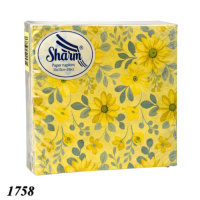 Серветка Sharm Квіти жовті 20 шт двошарова (1758)