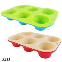 Форма силікон для кексів 6 шт. (5211)