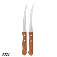 Ніж кухонний TRAMONTINA пила дерев'яна ручка 22 см 2 шт. (3521) Ніж кухонний TRAMONTINA пила дерев'яна ручка 22 см 2 шт. (3521)