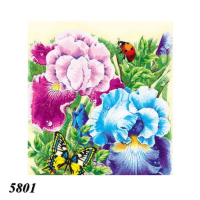 Серветка Luxy "Пахучі іриси" 18 шт тришарова (5801)