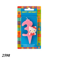 Свічка тортова цифра 3 Кітті (2598)