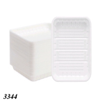 Тарілка одноразова прямокутна 155х225 мм (3344)