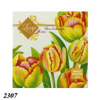 Серветка Luxy "Барвистий цвіт тюльпанів" 33×33 см 18 шт (2307)