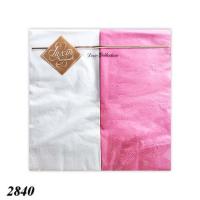 Серветка Luxy mini рожево-біла 30 шт тришарова (2840)