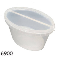 Відро харчове овальне з кришкою 5 л Прозоре (6900)