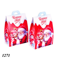 Новорічна коробка Сумка маленька Червона 600 гр (1271) Новорічна коробка Сумка маленька Червона 600 гр (1271)