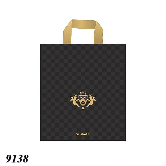 Пакет Serikoff Ангел чорний із золотом  30х34 см  Пакет Serikoff Ангел чорний із золотом  30х34 см