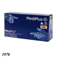 Рукавички нітрилові фіолетові MediPlus 100 шт  XL (1978)