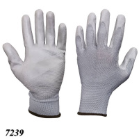 Рукавиці робочі з поліуретановим покриттям Сірий (7239)