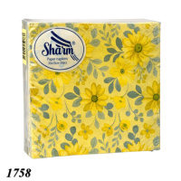 Серветка Sharm Квіти жовті 20 шт двошарова (1758)