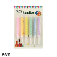 Свічка тортова Спіраль макарун 6 шт. (9418) Свічка тортова Спіраль макарун 6 шт. (9418)