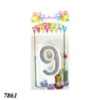 Свічка тортова цифра 9 (7861) Свічка тортова цифра 9 (7861)