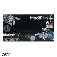 Рукавички нітрилові чорні MediPlus 100 шт  XL (2073)