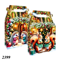 Новорічна коробка Їжачки та зайчики 600 гр (2399)