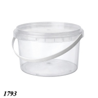 Відро харчове з кришкою 0.5 л Прозоре (1793)