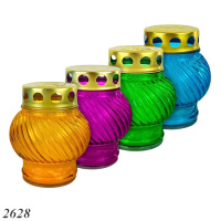 Свічка лампадка скло d 8.5 см h 10.5 см (2628)