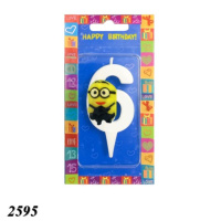 Свічка тортова цифра 6 Міньйон (2595)