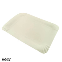 Тарілка паперова прямокутна 14х19 см (0602)