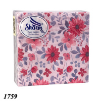 Серветка Sharm Квіти рожеві 20 шт двошарова (1759)