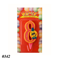 Свічка тортова цифра 0 Смайл (0342)